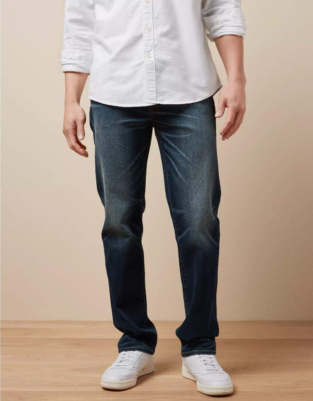 Ace Cart Relaxed Fit Straight Leg Distressed Denim Jeans