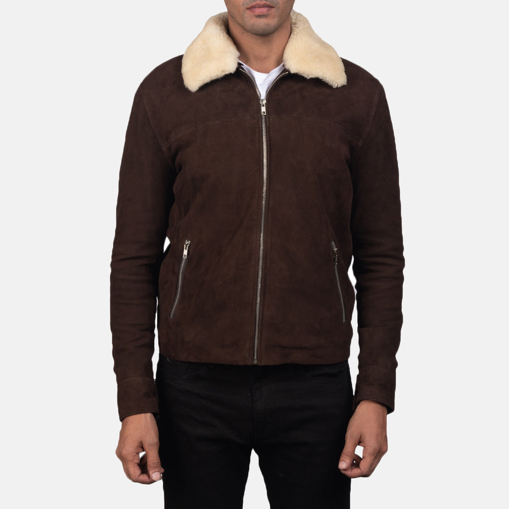 Coffner Brown Shearling Fur Jacket bluie