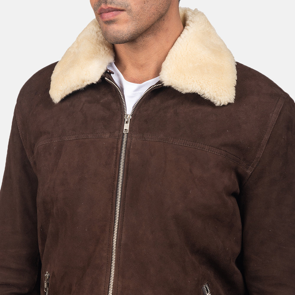 Coffner Brown Shearling Fur Jacket bluie