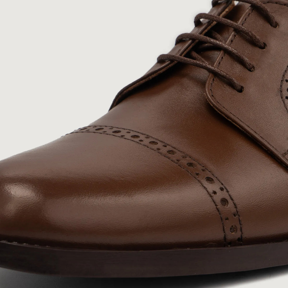 Dirk Brogues Derby Brown Leather Shoes