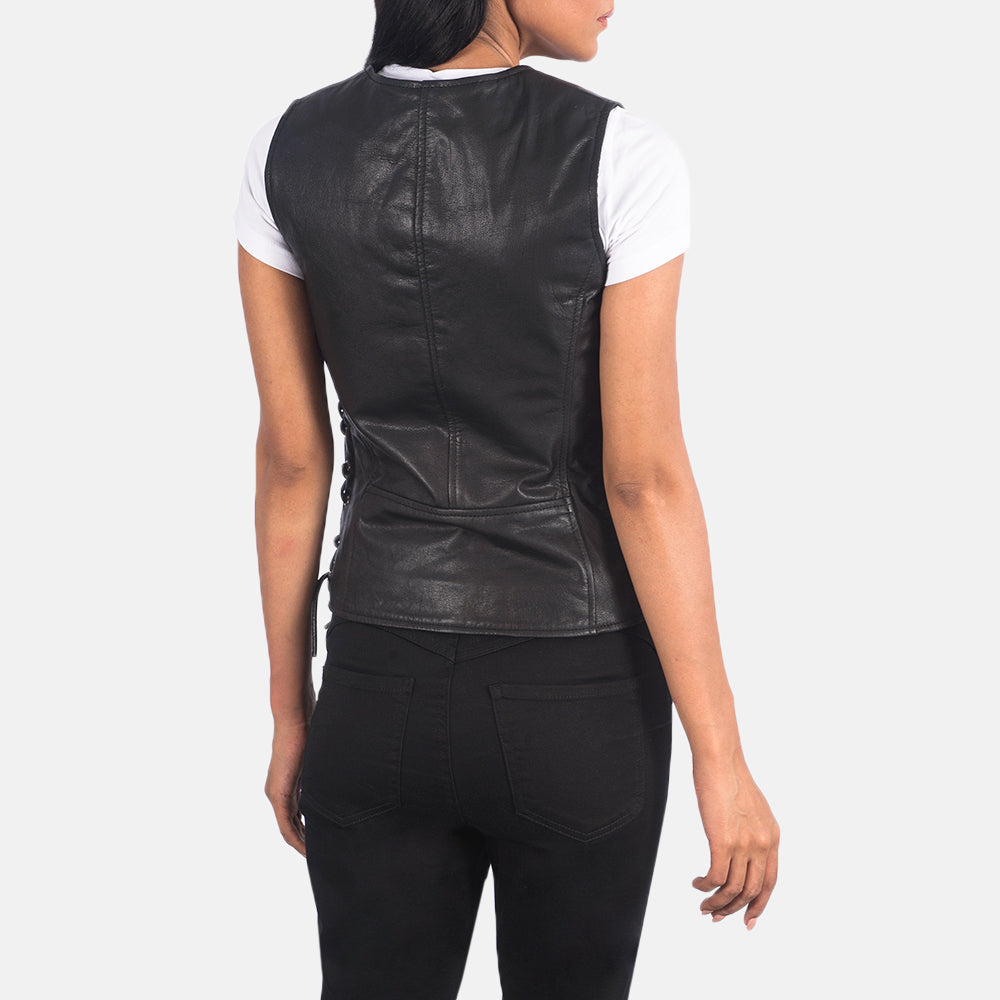 Ace Rayne Moto Brown Leather Vest