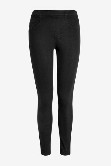 Medium control black shaping jeggings from Ace Cart featuring a slim, stretchy fit and high-waisted design.