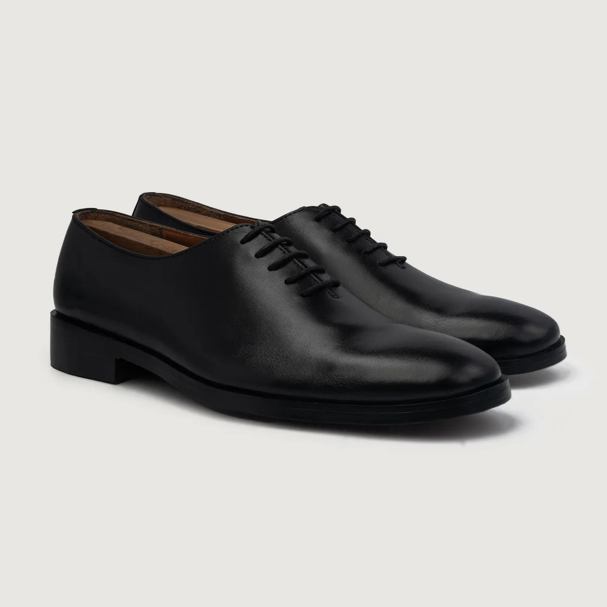 Director Wholecut Black Leather Shoes