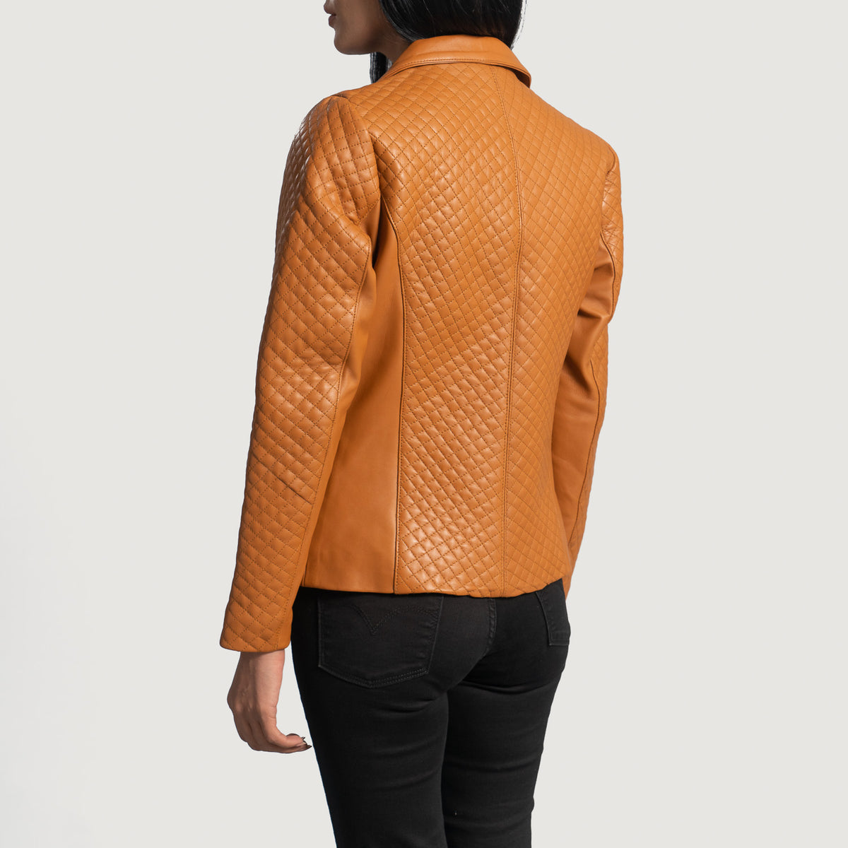 Ace Quilted Brown Leather Blazer