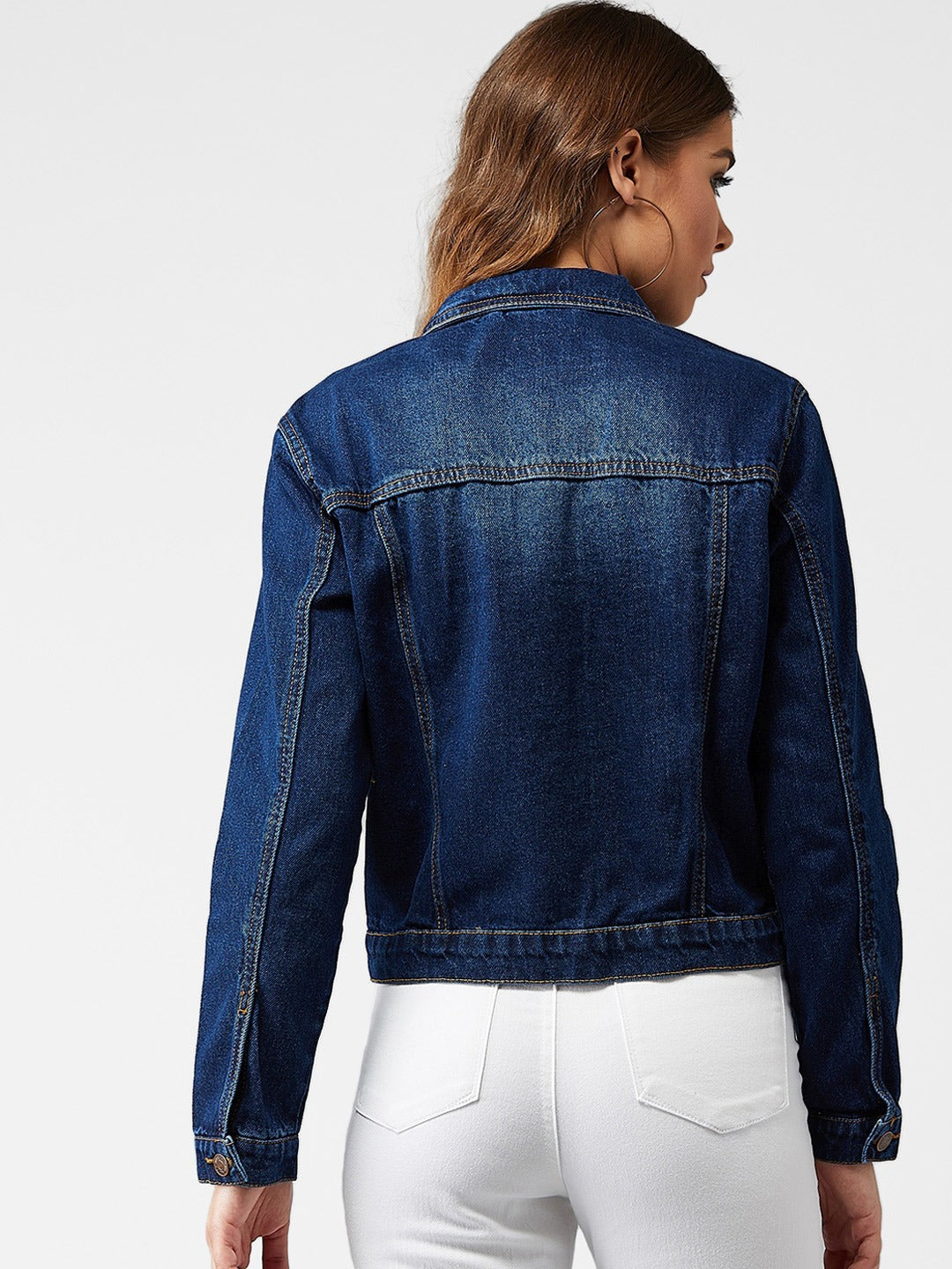 Blue Denim Jacket for Women - Stylish Cropped Casual Outerwear