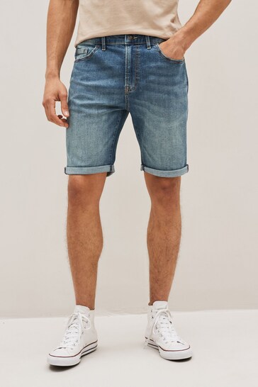 Relaxed Fit Distressed Denim Shorts by Ace Cart