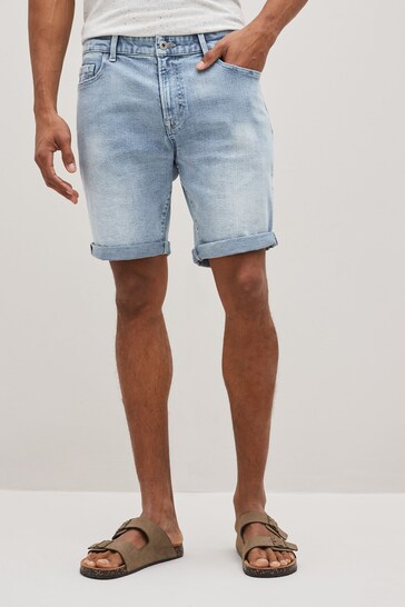Ace Cart Relaxed Fit Light Wash Denim Shorts