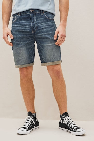 Classic Distressed Denim Shorts for Men