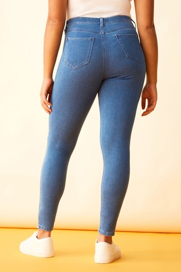 Comfortable stretch midwash jeggings with flattering high-waist design from Ace Cart.